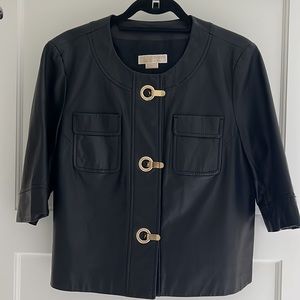 MICHAEL Michael Kors Leather Jacket - Size L (Real Quality/Great Condition)